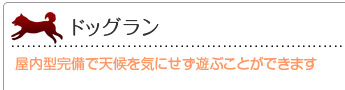 屋内型完備で天候を気にせず遊ぶことができます